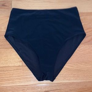 High Waisted Black Swim Bottoms